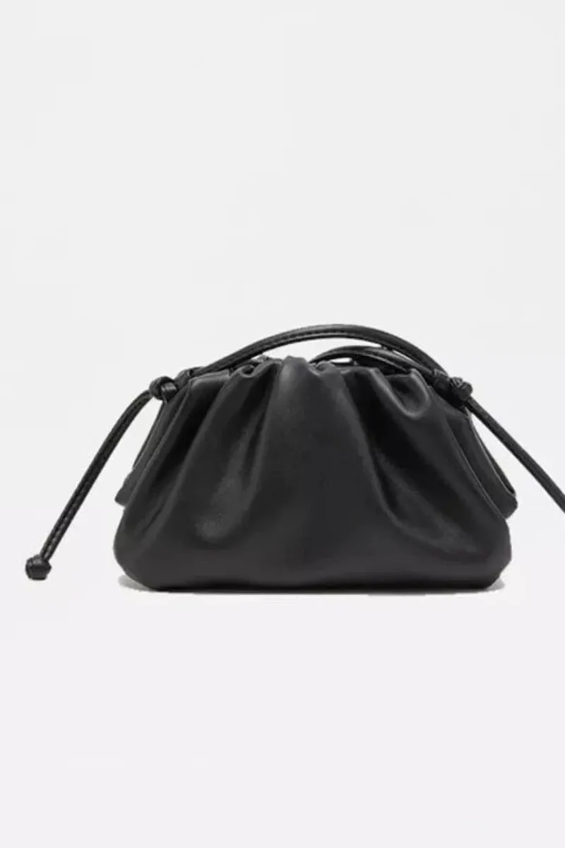 Amina Leather Pouch - Black