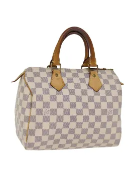 Authentic Damier Azur Canvas Hand Bag