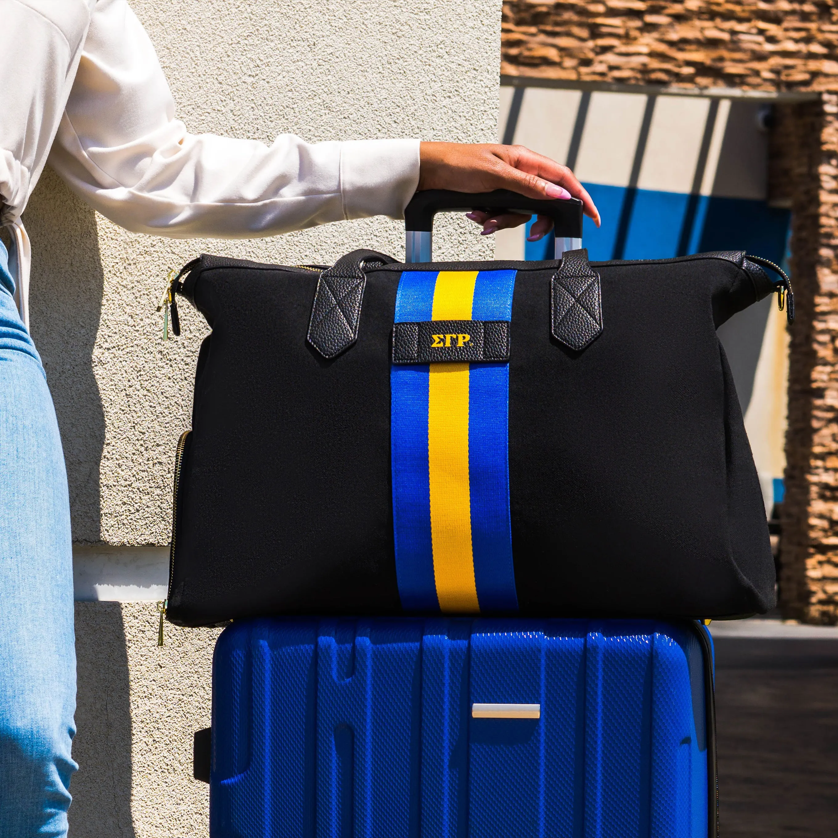 Black SGRHO Canvas Duffle Bag