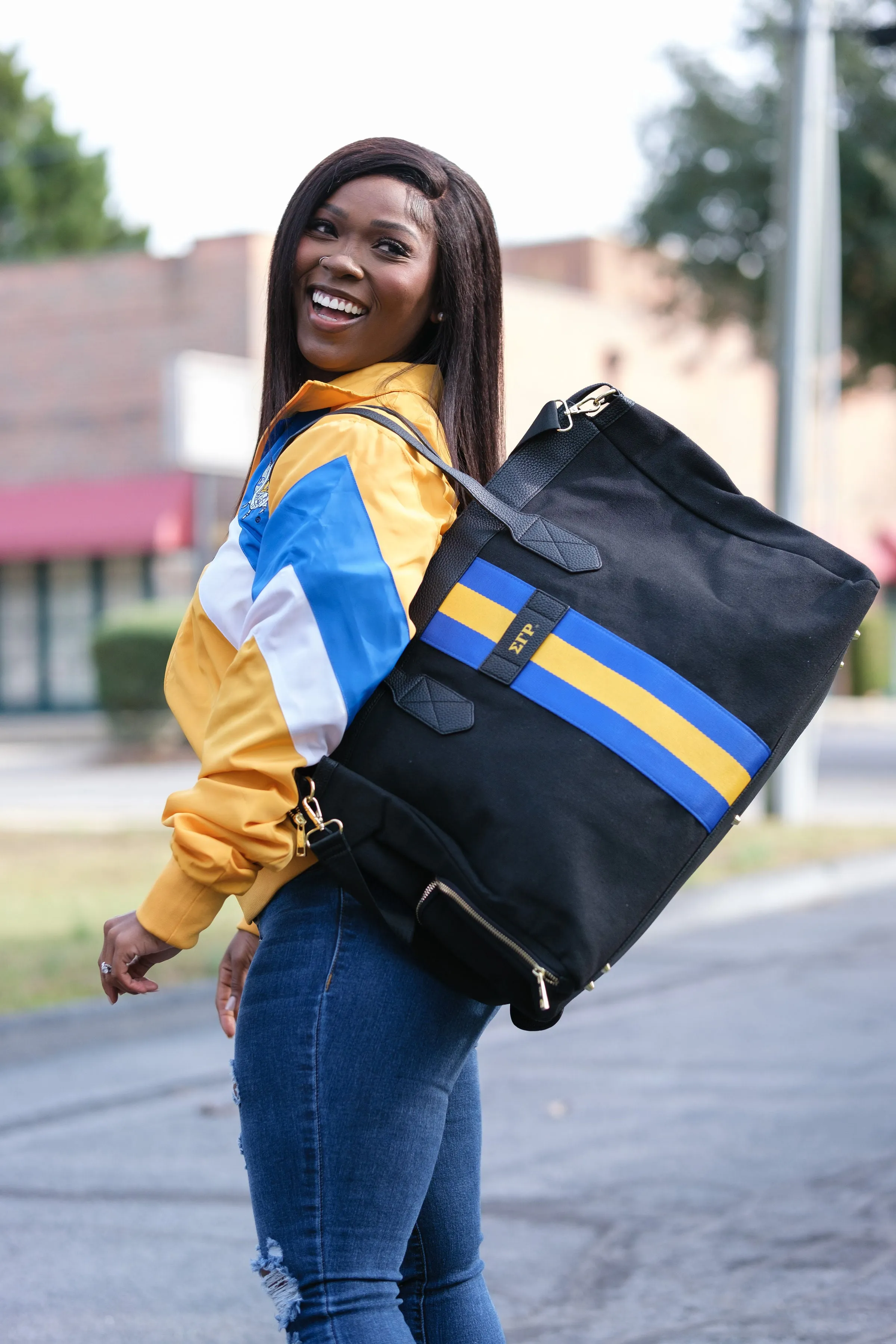 Black SGRHO Canvas Duffle Bag