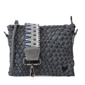 Charlotte Woven Crossbody - Charcoal