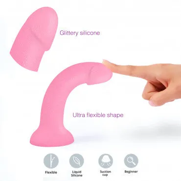 Dildolls Glitzy Silicone Suction Cup Dildo