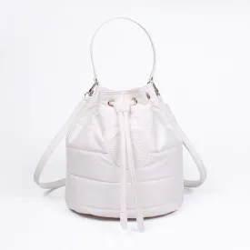 Padding white shoulder bag