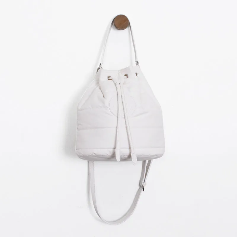 Padding white shoulder bag