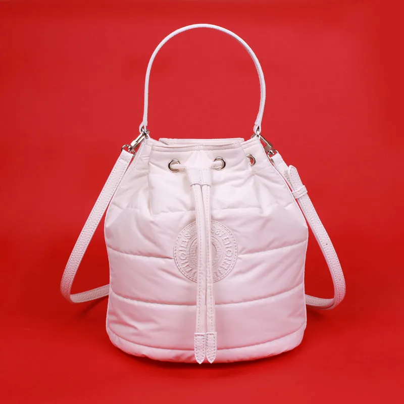 Padding white shoulder bag