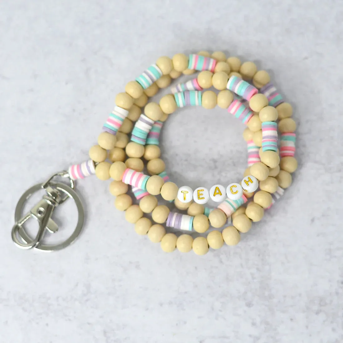 Pastel Teach Lanyard