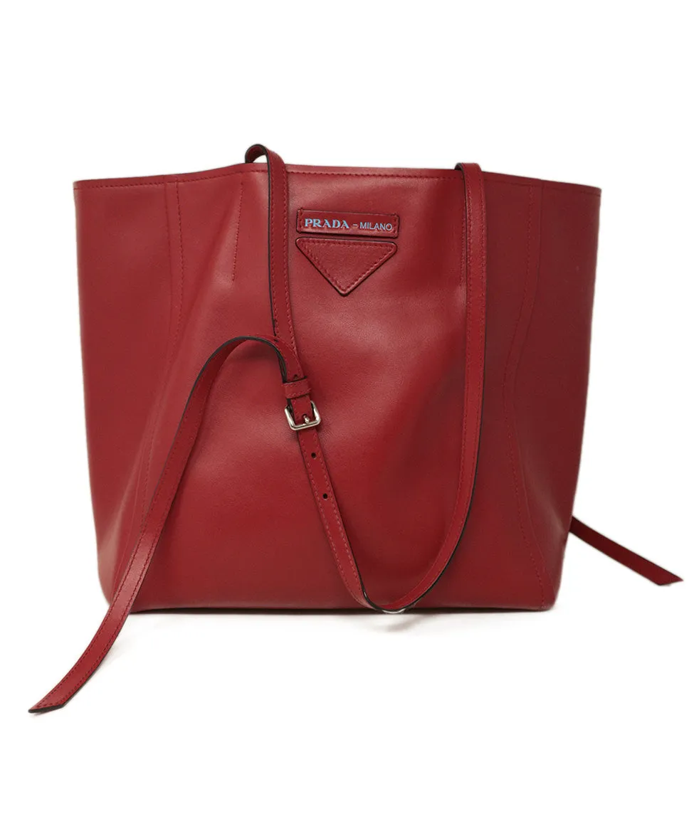 Prada Red Leather Handbag