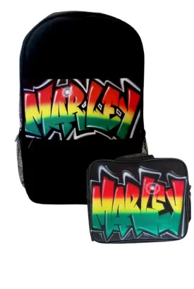 Rasta Style Kids Backpack and Lunchbox Combo (rasta)