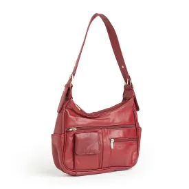 Soft Genuine Leather Shoulder Hobo Style Bag