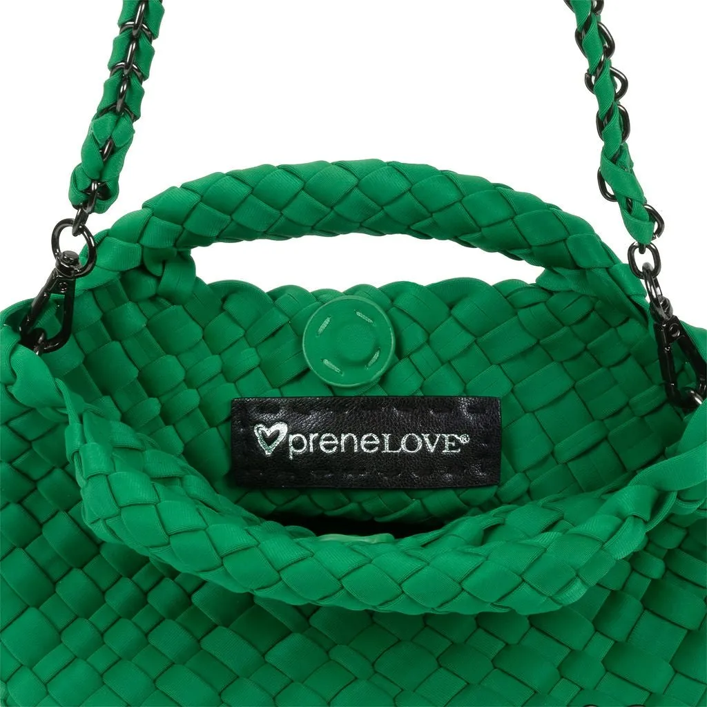 Tiny Mini Woven Tote - Kelly Green