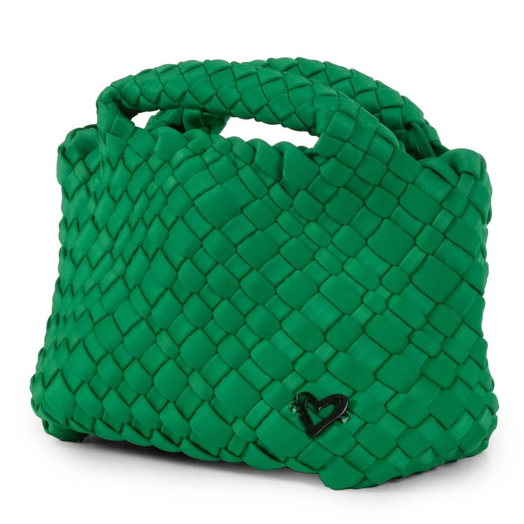 Tiny Mini Woven Tote - Kelly Green