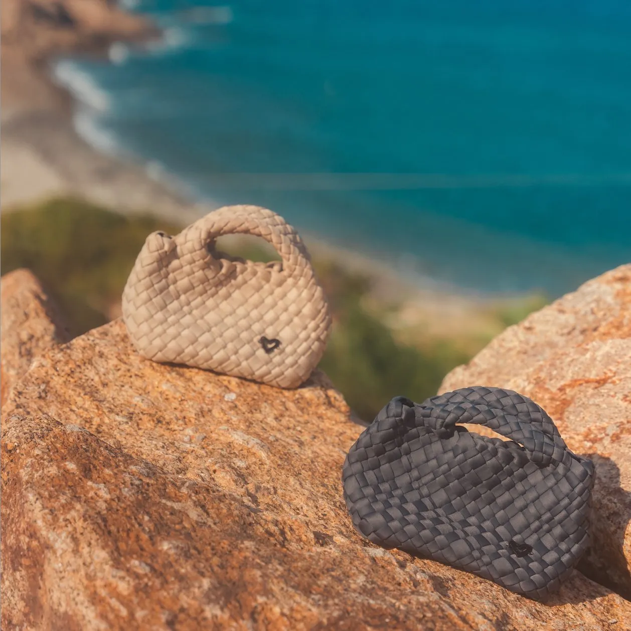 Tiny Mini Woven Tote - Khaki