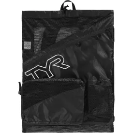 TYR Black Elite Team 40L Mesh Backpack